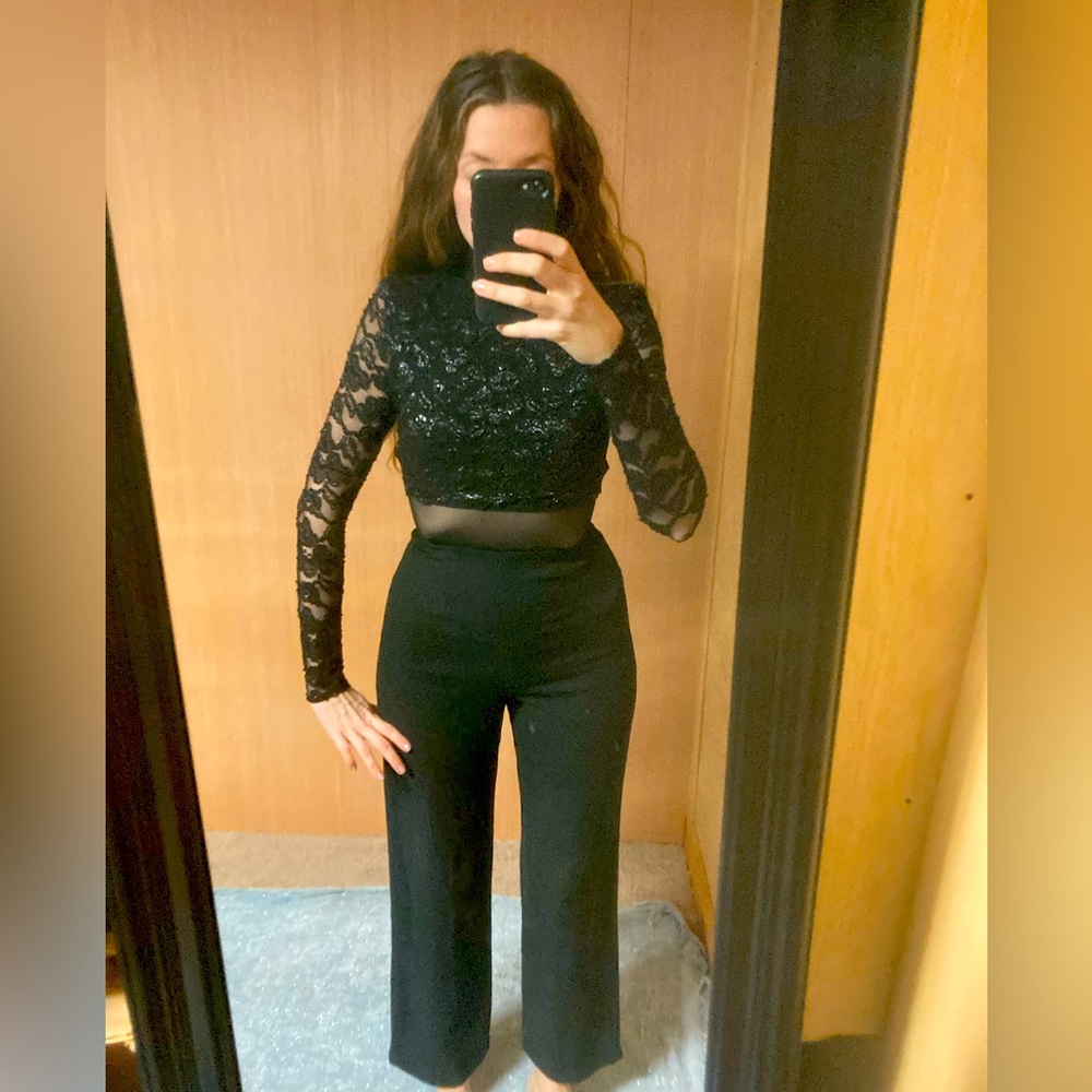 🇺🇸 Vintage Lace & Mesh Jumpsuit